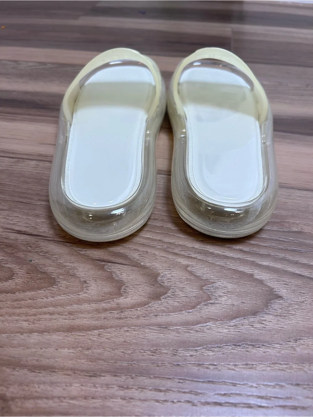 Tory Burch Bubble Jelly Slides ivory size 8 slip on sandals rubber Shopbop